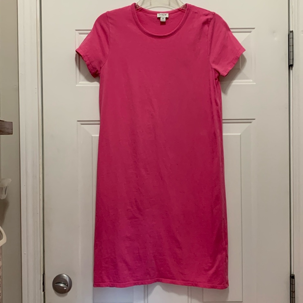 3/$15 J. Crew 100% cotton pink tshirt dress size XS